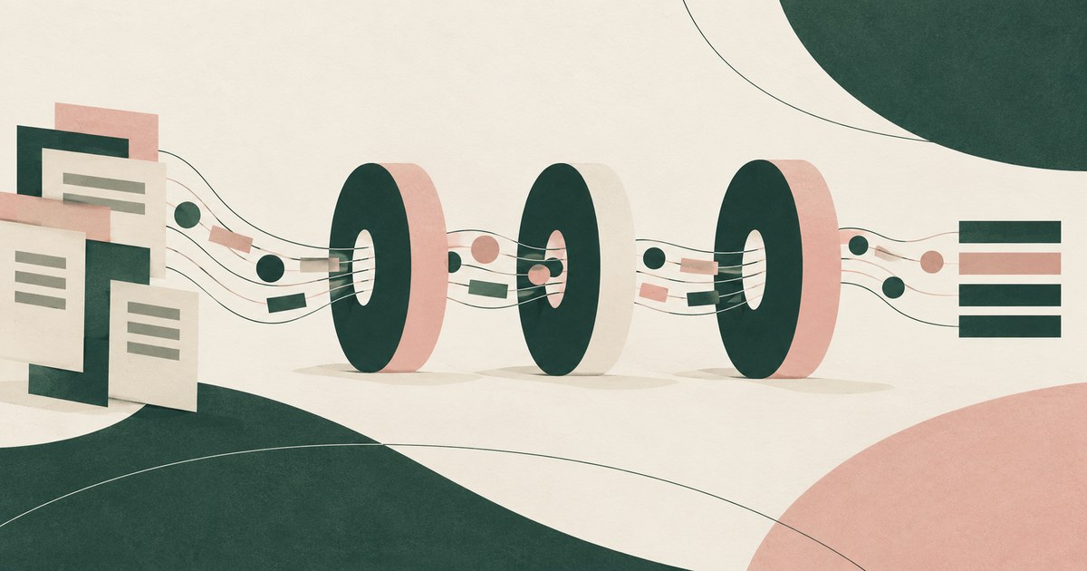 Data records pass through a sequence of distinct agent rings along a shared protected workflow.