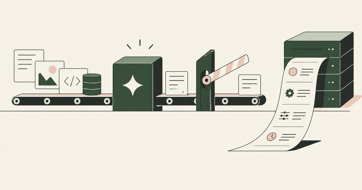 Document and data tasks pass two checkpoints while a server prints the activity record.