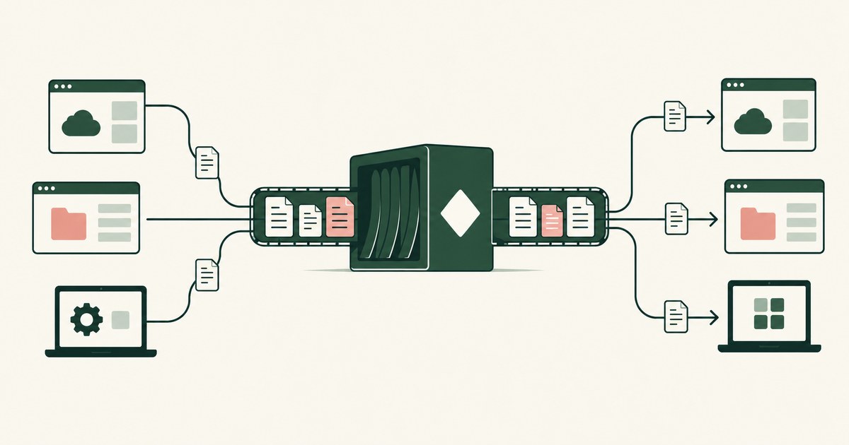 Cloud, business application and desktop records share a common data protection filter.