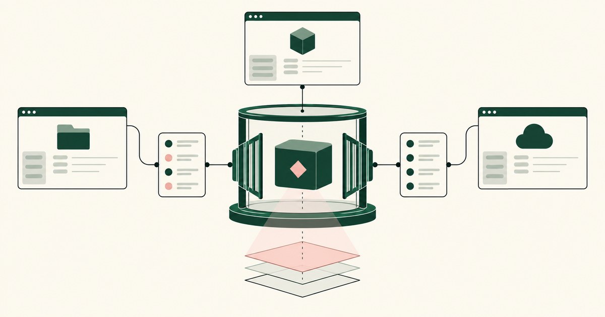 Three cloud environments connect through a shared security boundary and layered controls.