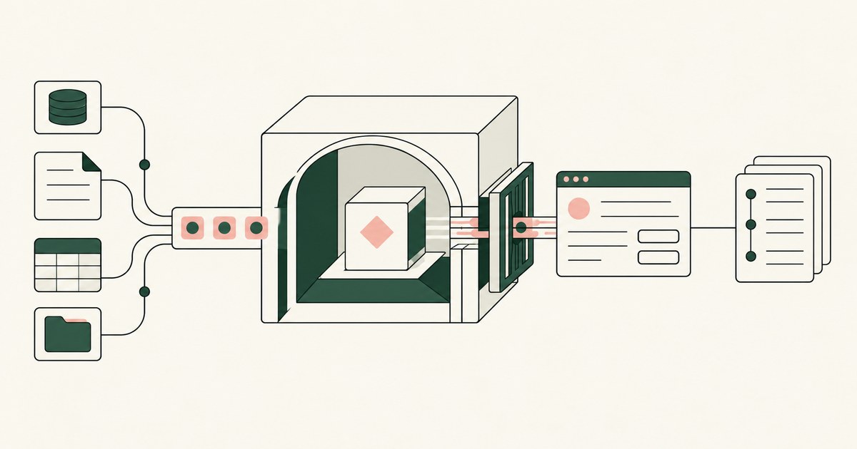 Customer records pass through an isolated computing chamber to an ordered activity ledger.