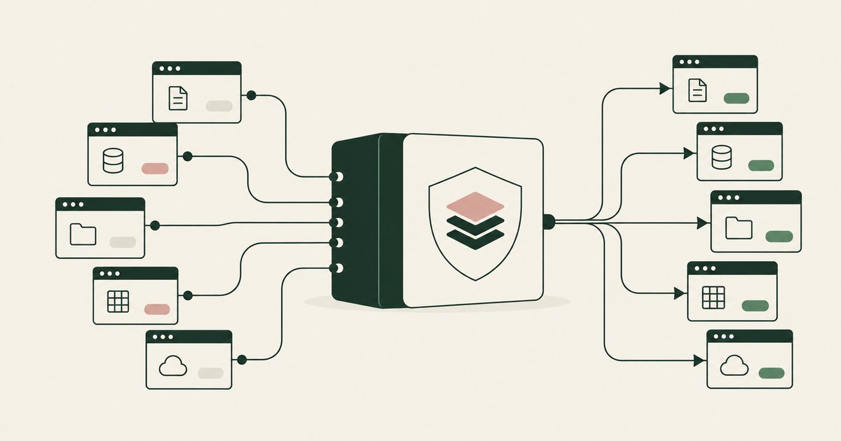 Application records share one central policy module before returning to their workflows.
