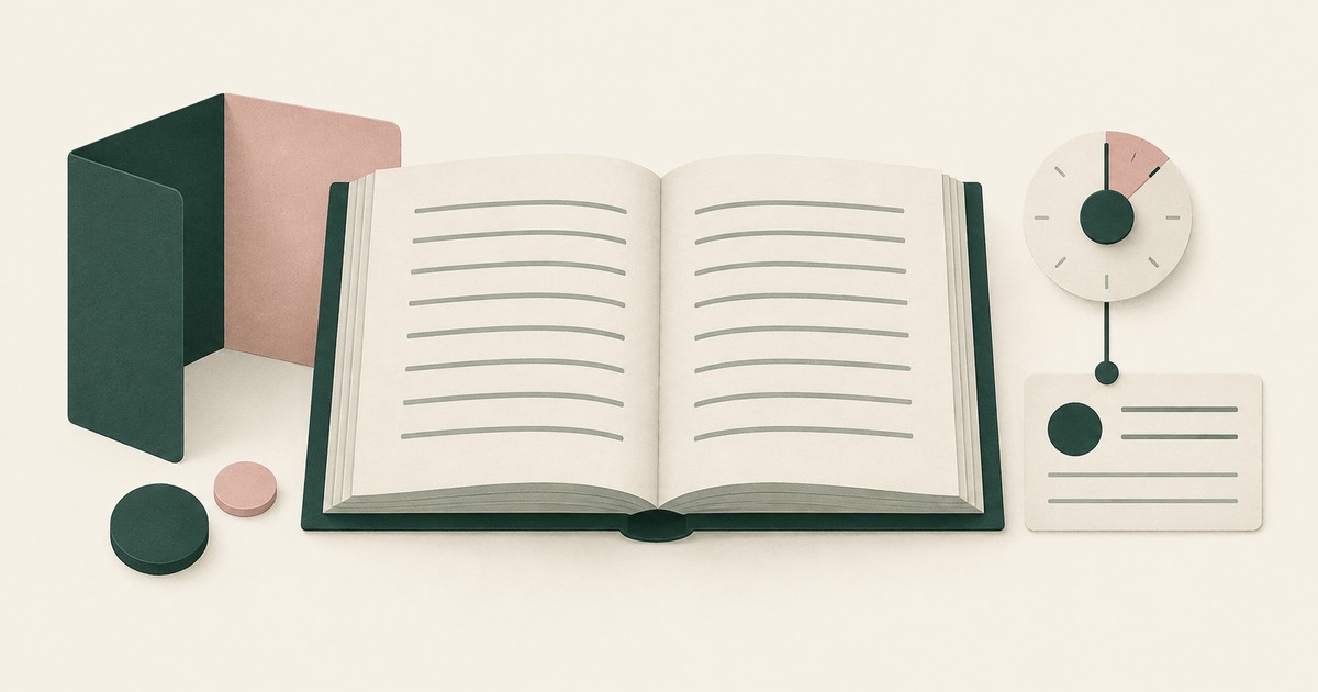 An open reference book, document binders, token circles and a control dial illustrate RedactSure's security definitions.