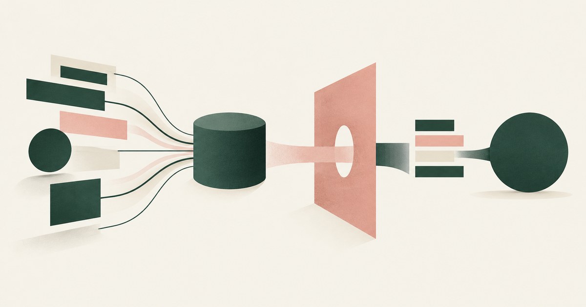 Different sensitive data shapes converge at an agent, cross an approval boundary, and reach an authorized destination.