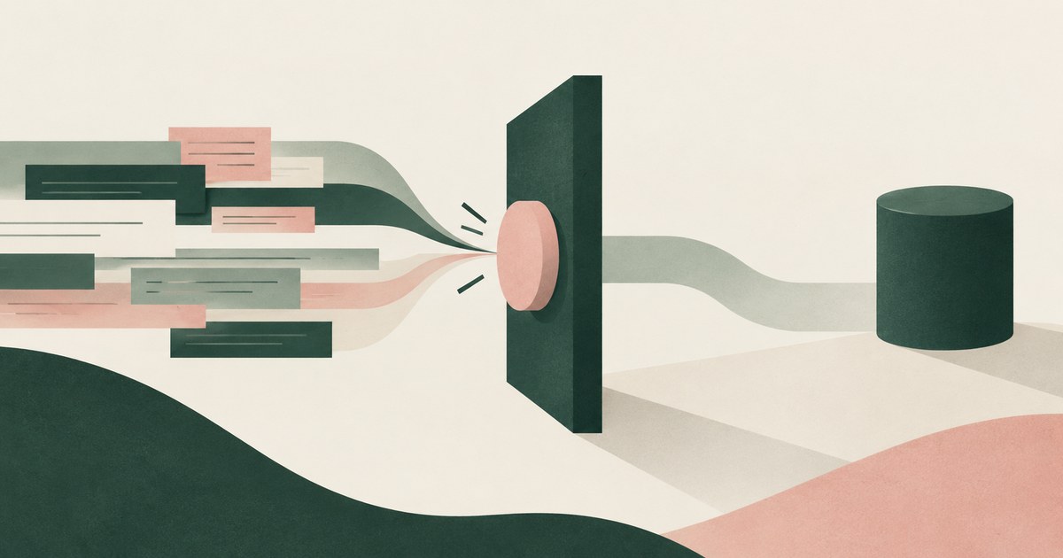 A stream of clipboard content stops at a blush control point before reaching a separate agent destination.