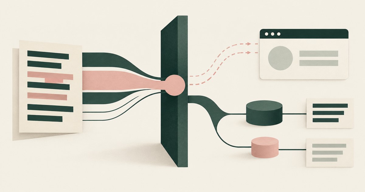 Sensitive clipboard fields meet a blocking boundary, with alternative controlled routes toward a browser and task records.
